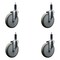 Service Caster 6'' Gray Poly Wheel Swivel 1'' Expanding Stem Caster Set, 4PK SCC-EX20S614-PPUB-1-4 - alternate 1